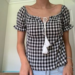 Two-Way Gingham top